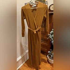 MNG Brown Maxi Wrap Dress